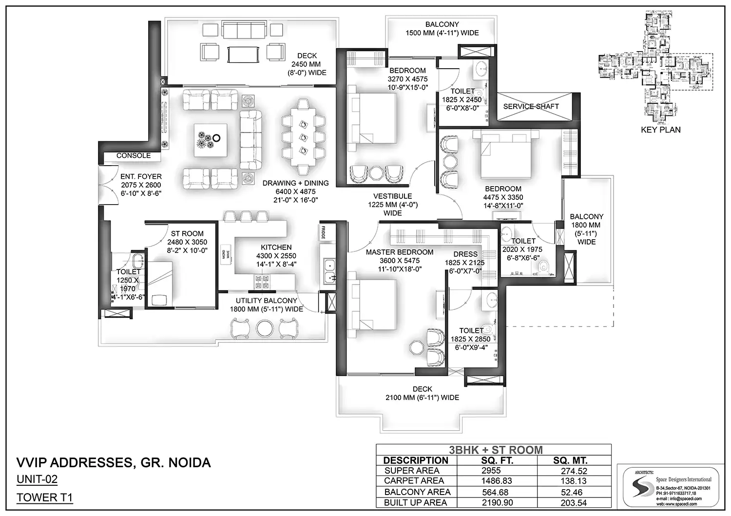 3 BHK Floor Plan