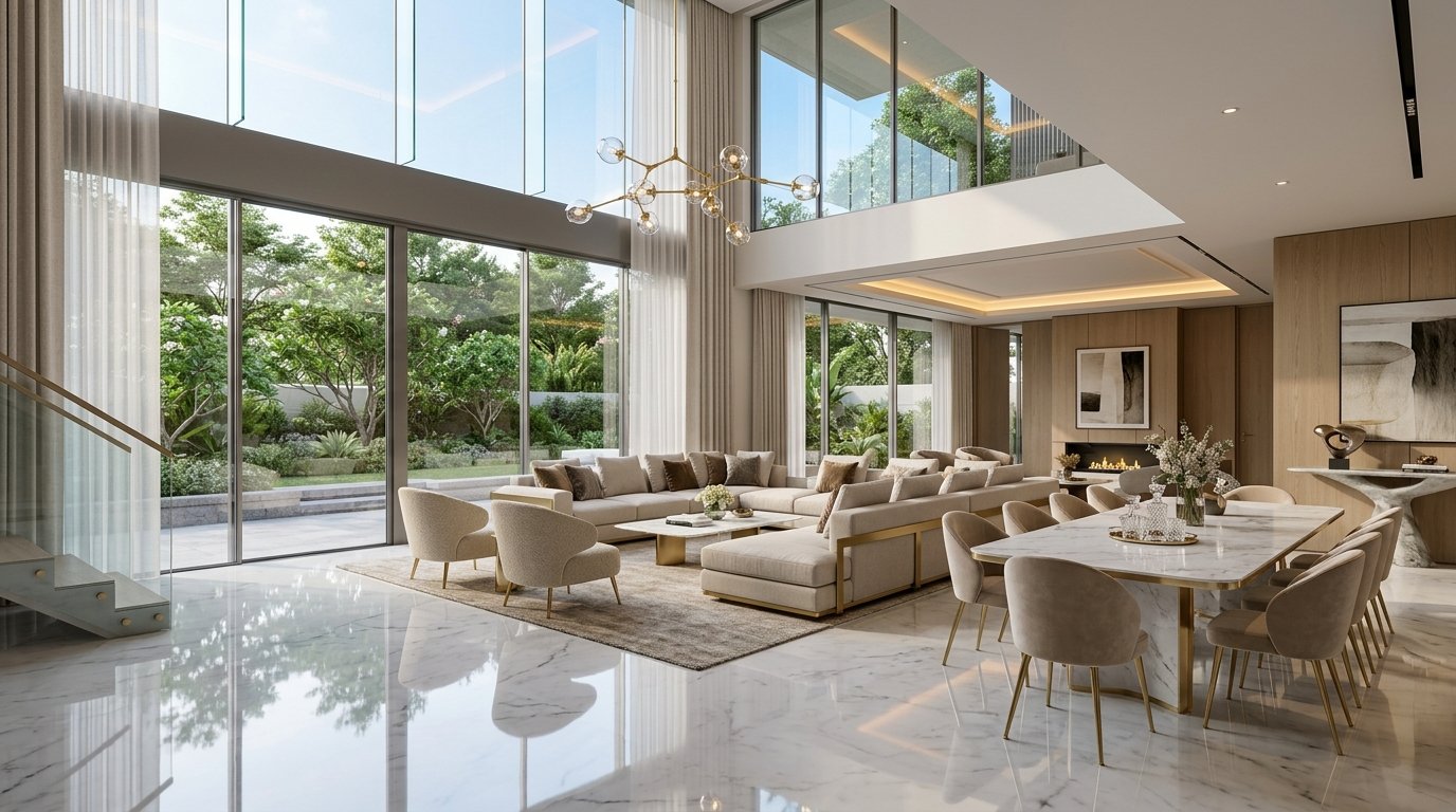 Palatial Living & Dining Room
